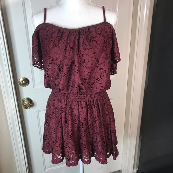 American Rag Dresses & Skirts - American Rag Burgundy Lace Dress